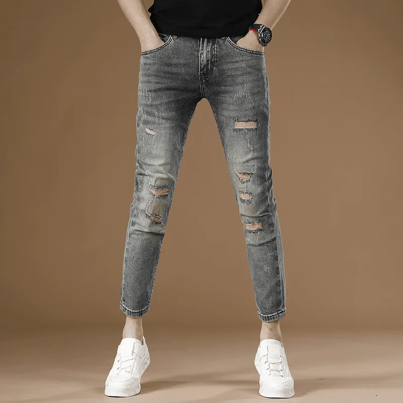 JIKENDI Jeans Men Blue, Ankle Length-2