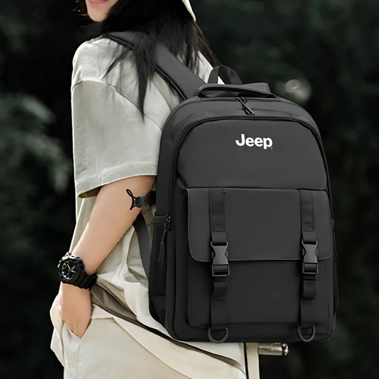 Jeep Polyester With Nylon Backpack Unisex Multicolor-1