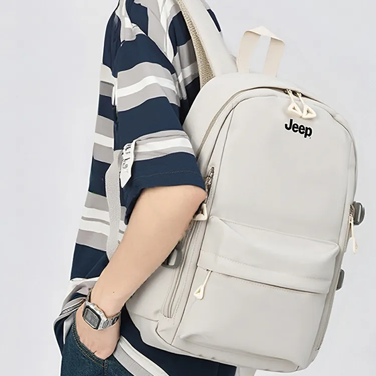 Jeep Nylon Backpack Laptop Bag Unisex Multicolor-8