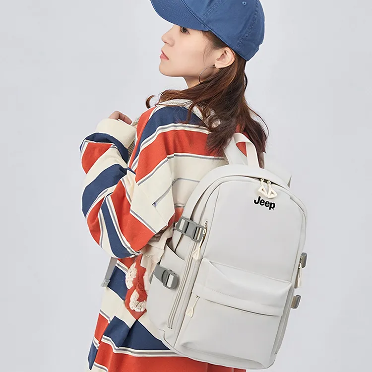Jeep Nylon Backpack Laptop Bag Unisex Multicolor-10