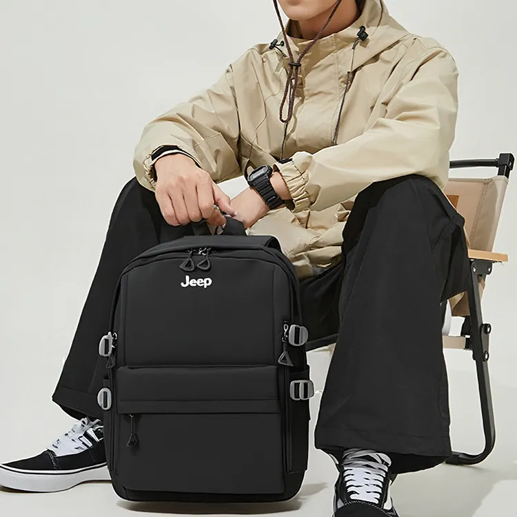 Jeep Nylon Backpack Laptop Bag Unisex Multicolor-3