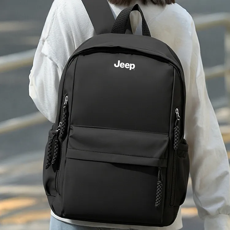 Jeep Nylon Backpack Unisex Black/Red/Yellow/Pink-1