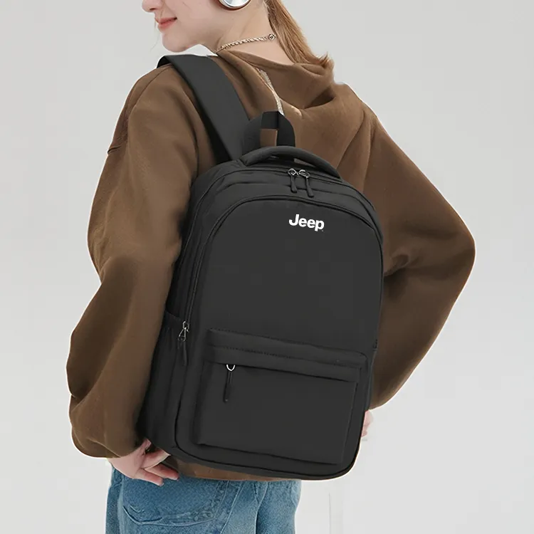 Jeep Nylon Backpack Unisex Black-3