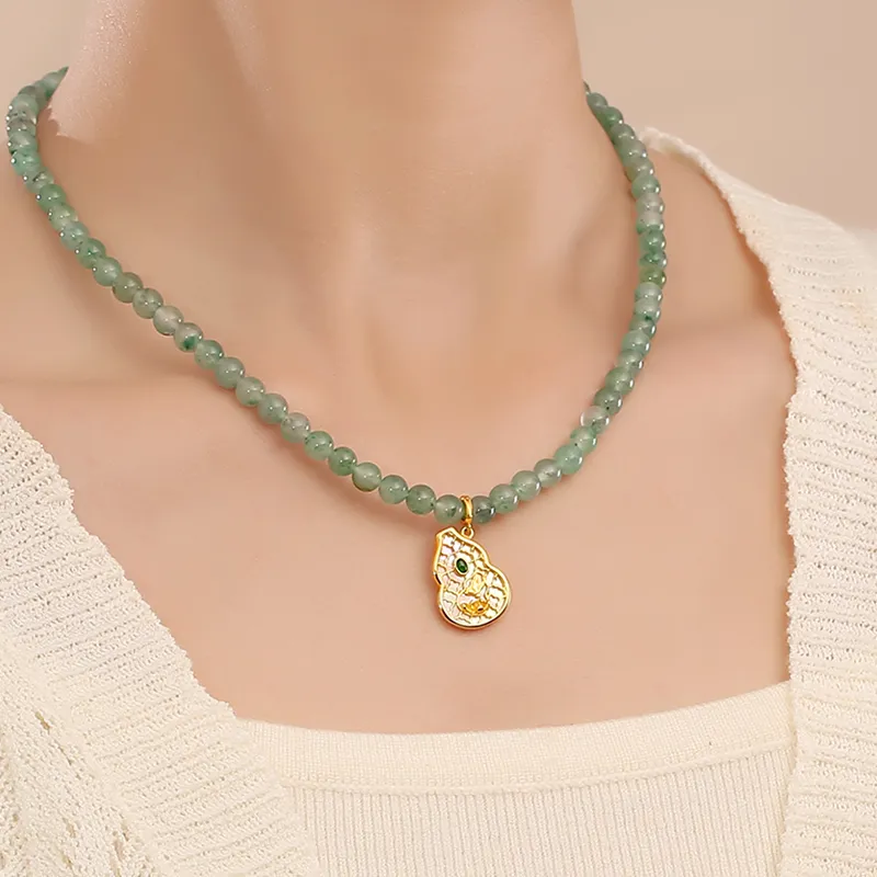 BYTHERE African Emerald Necklaces Women's-4
