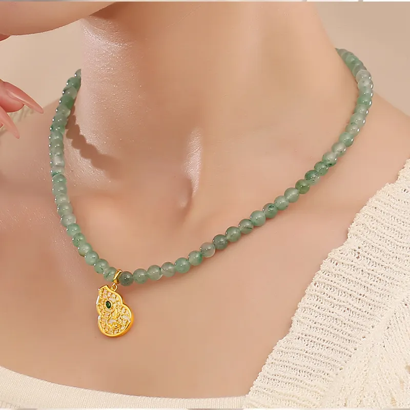 BYTHERE African Emerald Necklaces Women's-3