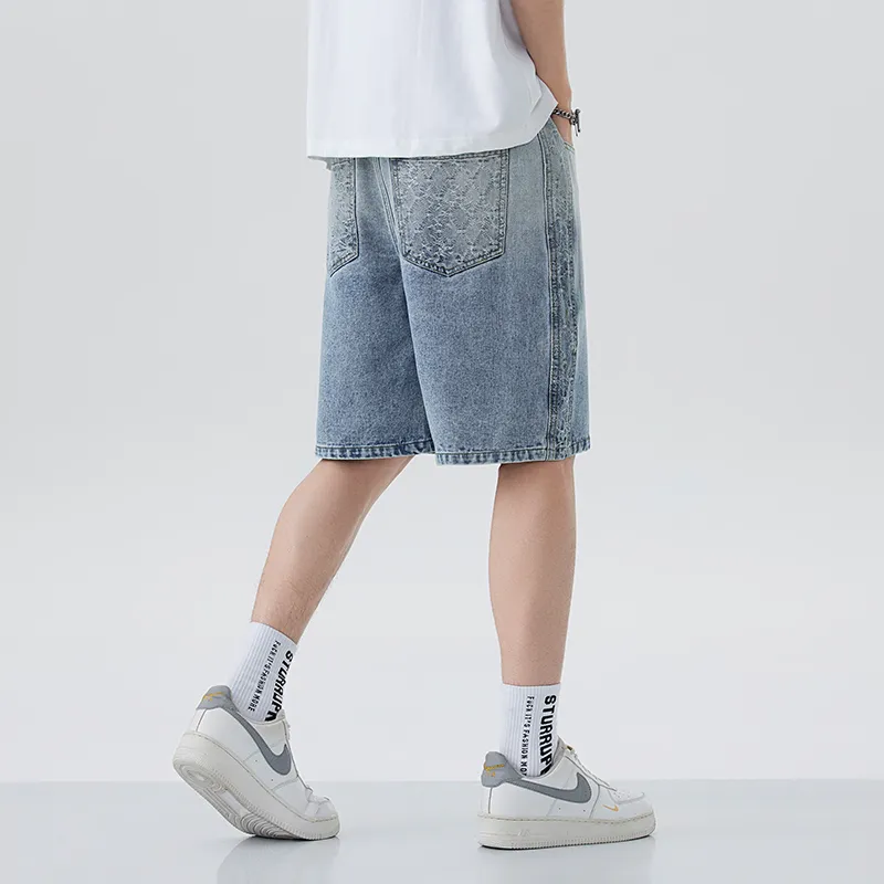 Fingercroxx Denim Shorts Unisex Light Blue-2