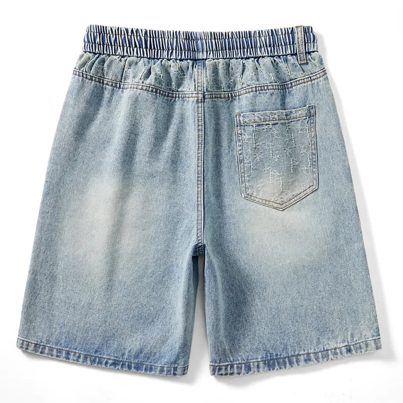 Fingercrox Denim Shorts Unisex Vintage Blue-1