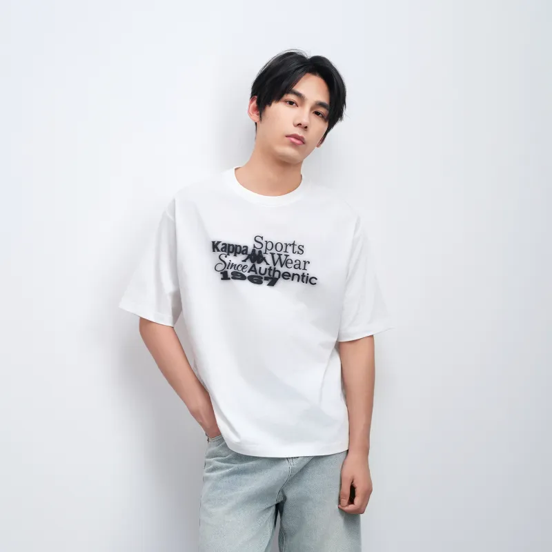 Kappa T Shirts Unisex Frost White-2