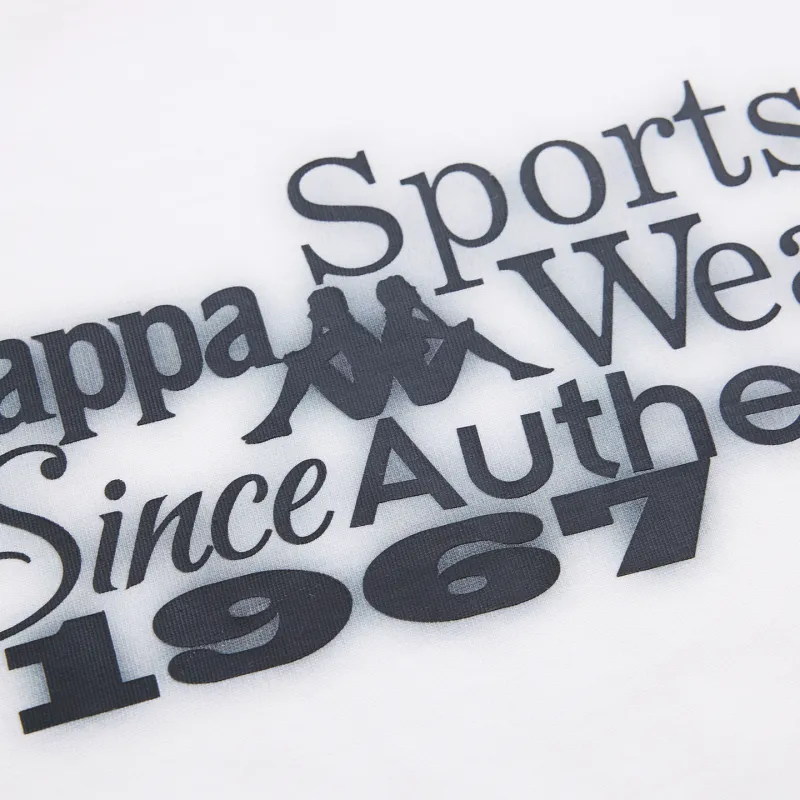 Kappa T Shirts Unisex Frost White-5
