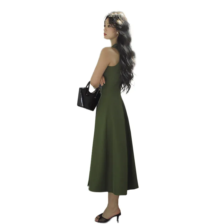 BELOVED STARRY Sleeveless Dress Women's Dark Green-1