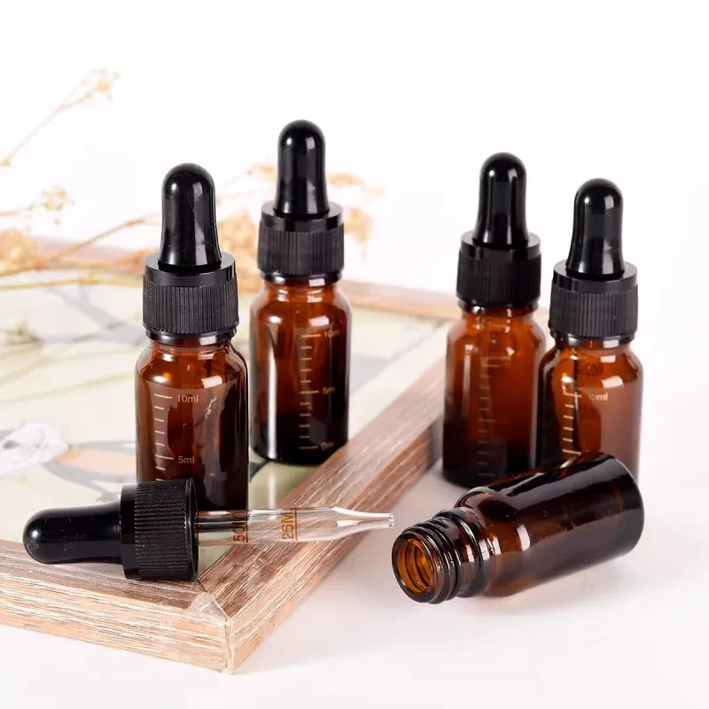 ZHENZI Glass Light Shielding Cosmetics Serum Sample Blending Dropper Filling Bottle-7