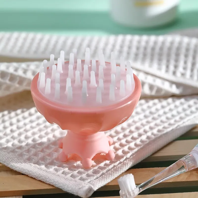 ZHENZI Crown Silicone Hair Comb Dandruff Removal Bathing Scrubbers Massage Brushes-11