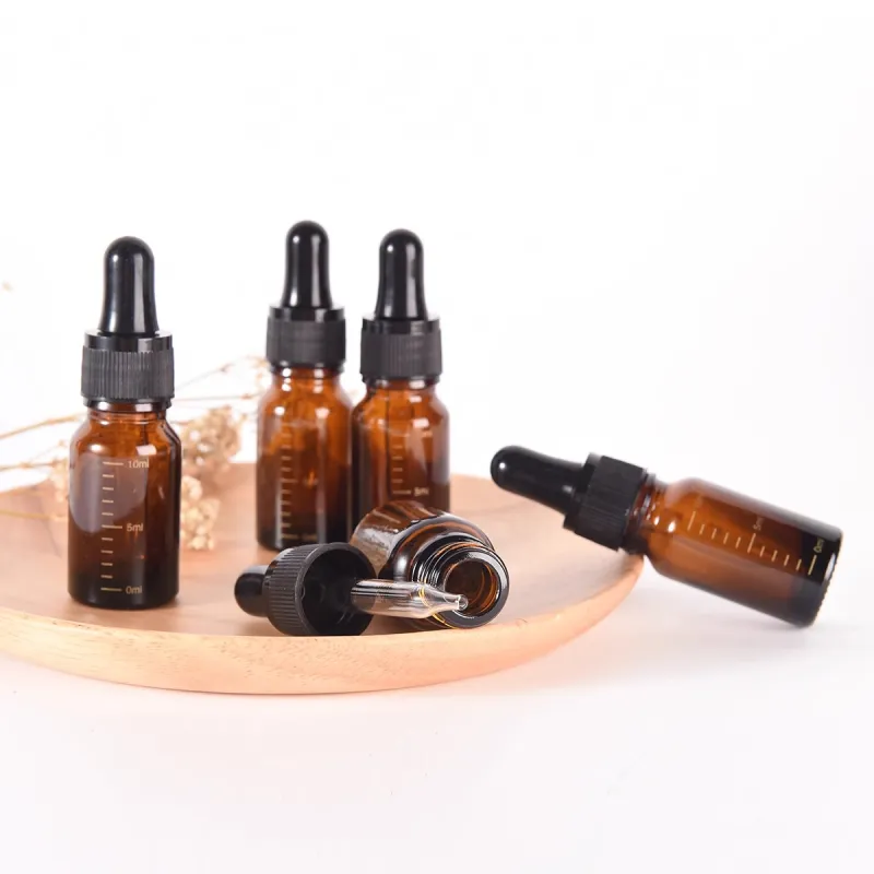 ZHENZI Glass Light Shielding Cosmetics Serum Sample Blending Dropper Filling Bottle-14