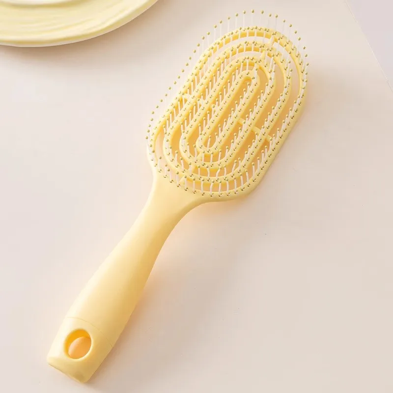 ZHENZI Macaron Color Rib Comb Air Cushion Volumizing Comb Massage Comb High Hairline Dry And Wet Dual Use-1