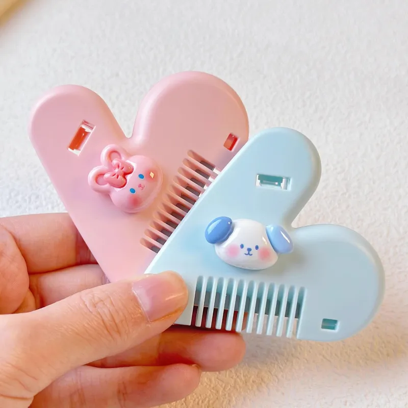 ZHENZI Heart Shaping Haircutting Comb And Styling Comb Cutting And Thinning Bangs-9