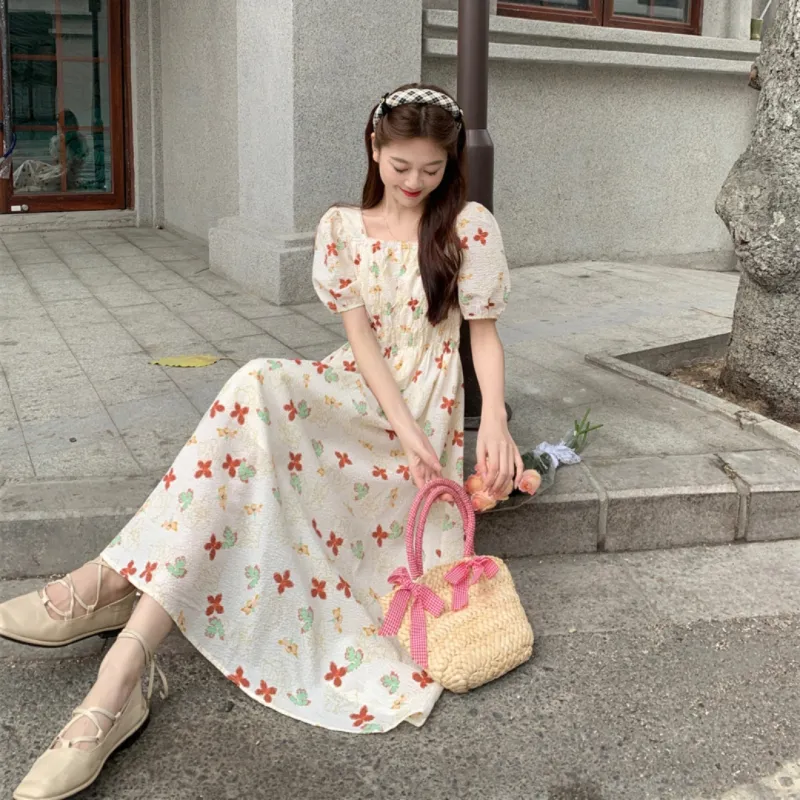 7 SEVFUN Short Sleeved Dress Women's Apricot-2