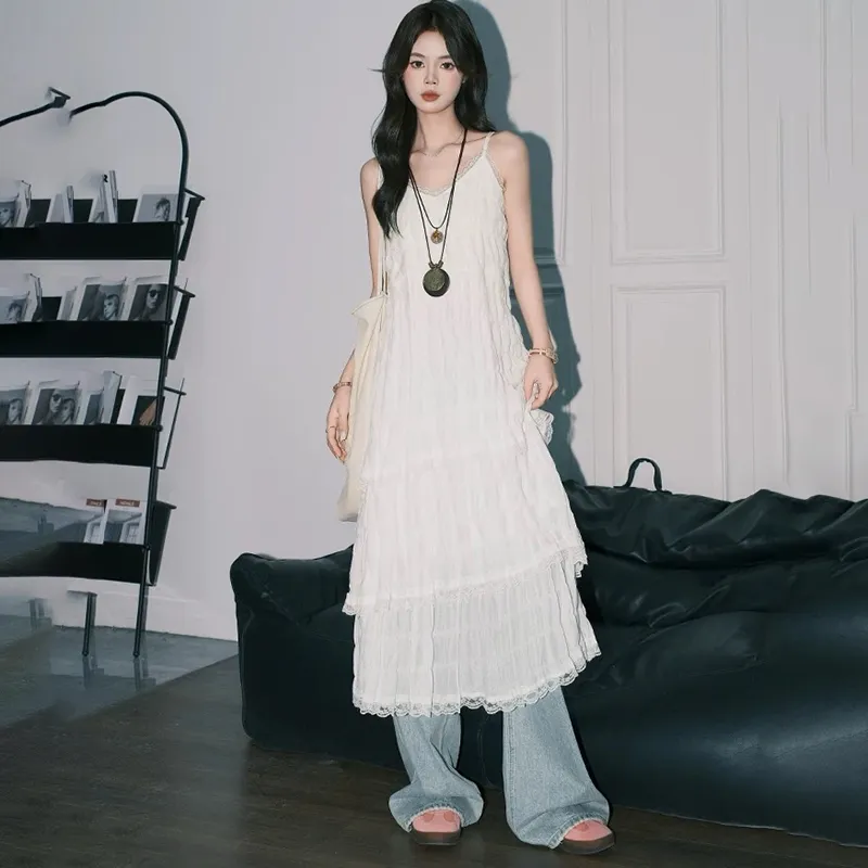 7 SEVFUN Slip Dresses Women's White-4