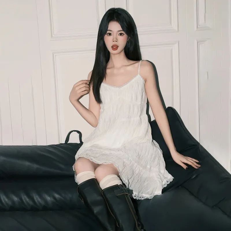 7 SEVFUN Slip Dresses Women's White-2