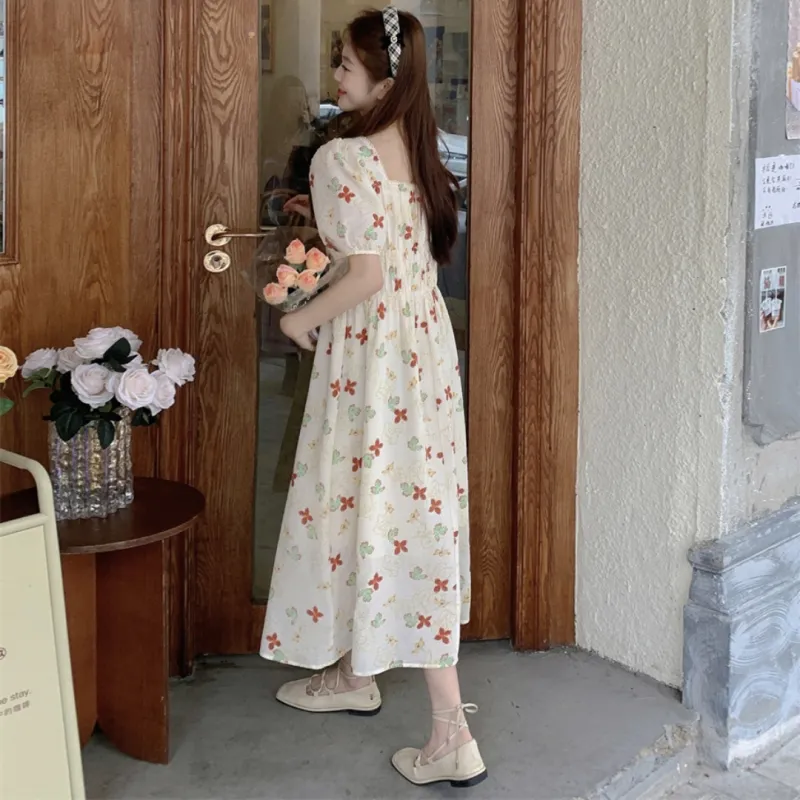 7 SEVFUN Short Sleeved Dress Women's Apricot-5