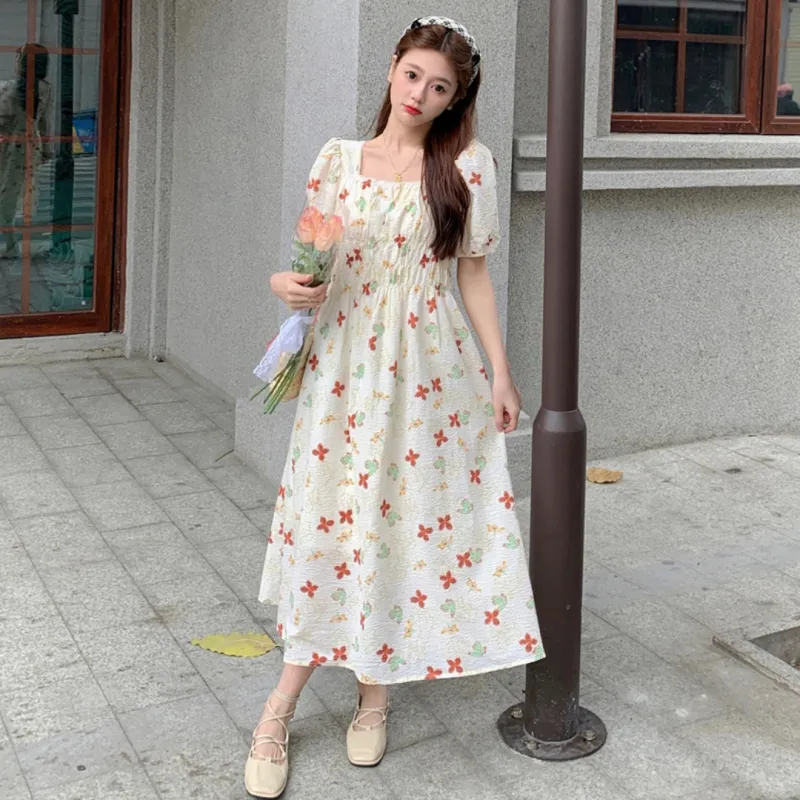 7 SEVFUN Short Sleeved Dress Women's Apricot-4