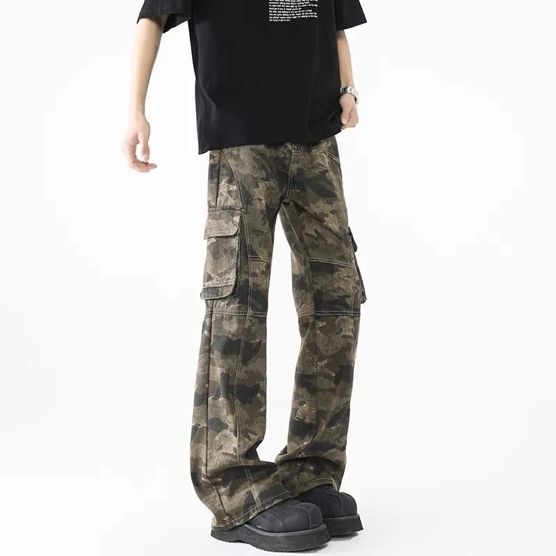 FAWENXIANGZI Jeans Men's Camouflage-3