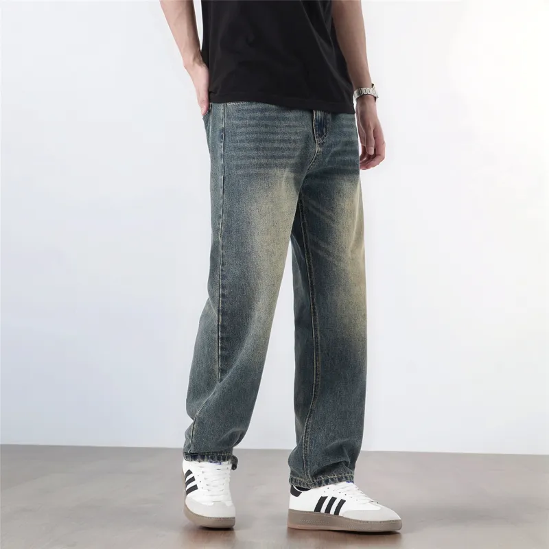 FAWENXIANGZI Jeans Men Blue-2