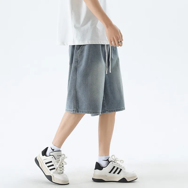 FAWENXIANGZI Denim Shorts Men's-1