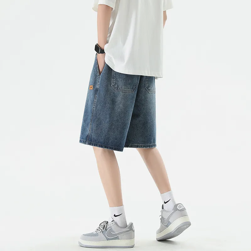 FAWENXIANGZI Denim Shorts Men's-6