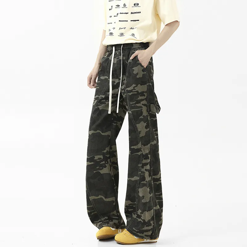 FAWENXIANGZI Jeans Men Camouflage-2
