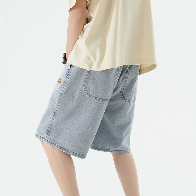 FAWENXIANGZI Denim Shorts Men's-11