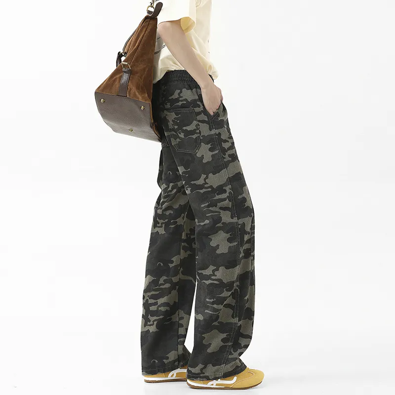 FAWENXIANGZI Jeans Men Camouflage-5