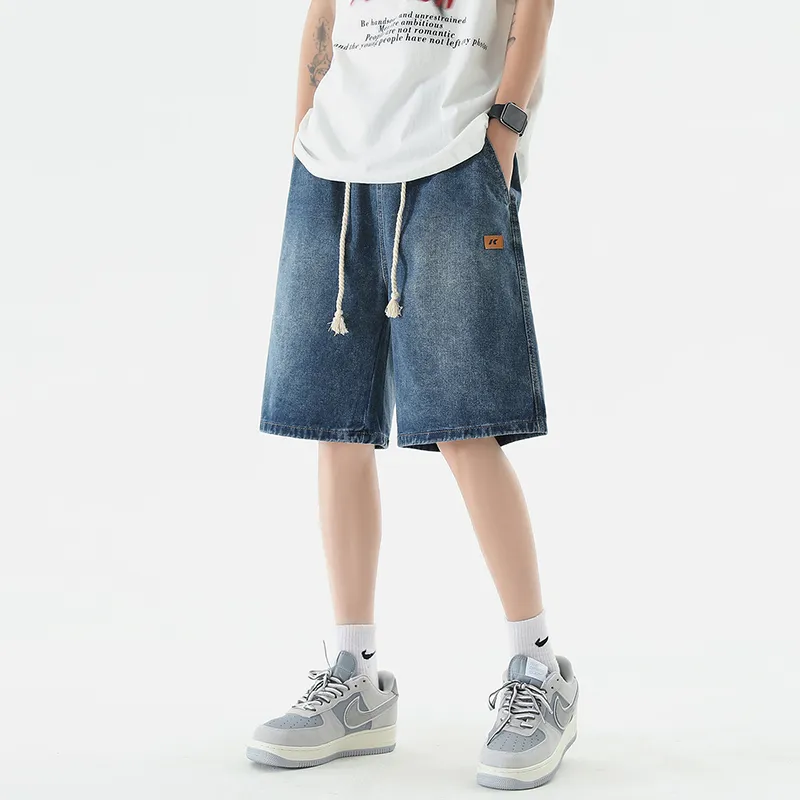 FAWENXIANGZI Denim Shorts Men's-8