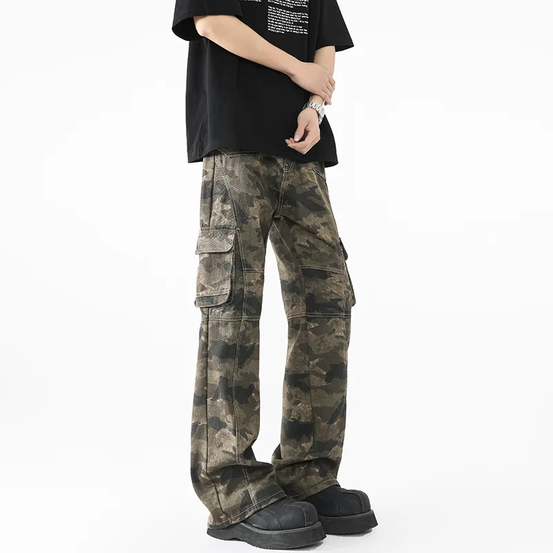 FAWENXIANGZI Jeans Men's Camouflage-2