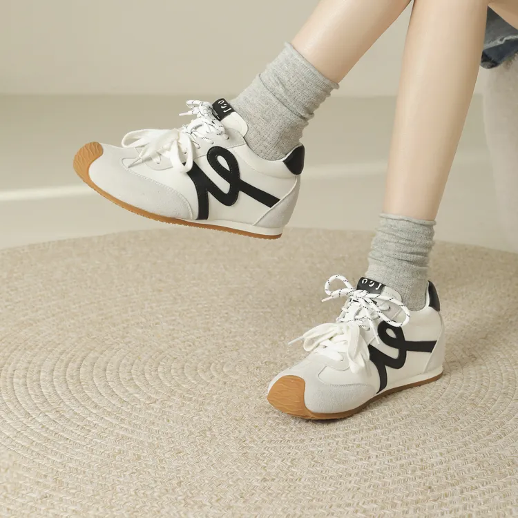 JOSINY Casual Shoes Women's Low Top Beige/Black-2