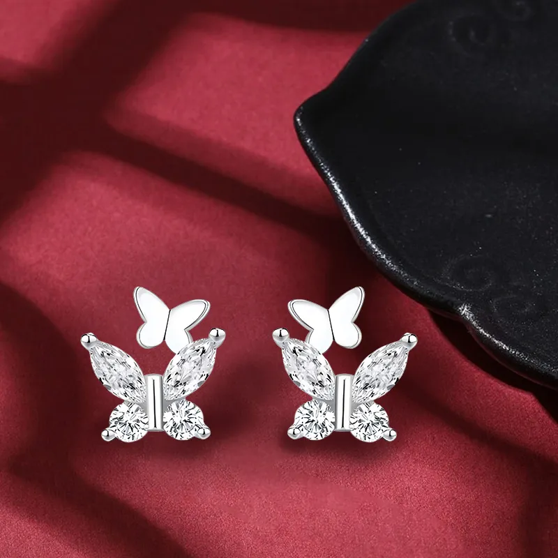 Barbie 999 Fine Silver Stud Earrings Women's-3