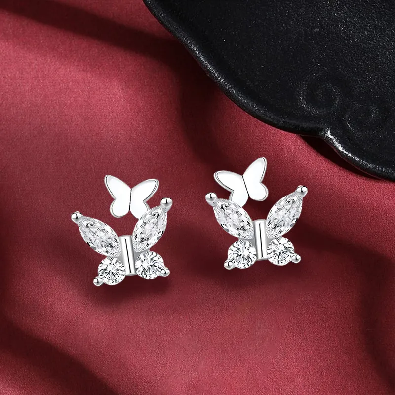 Barbie 999 Fine Silver Stud Earrings Women's-4