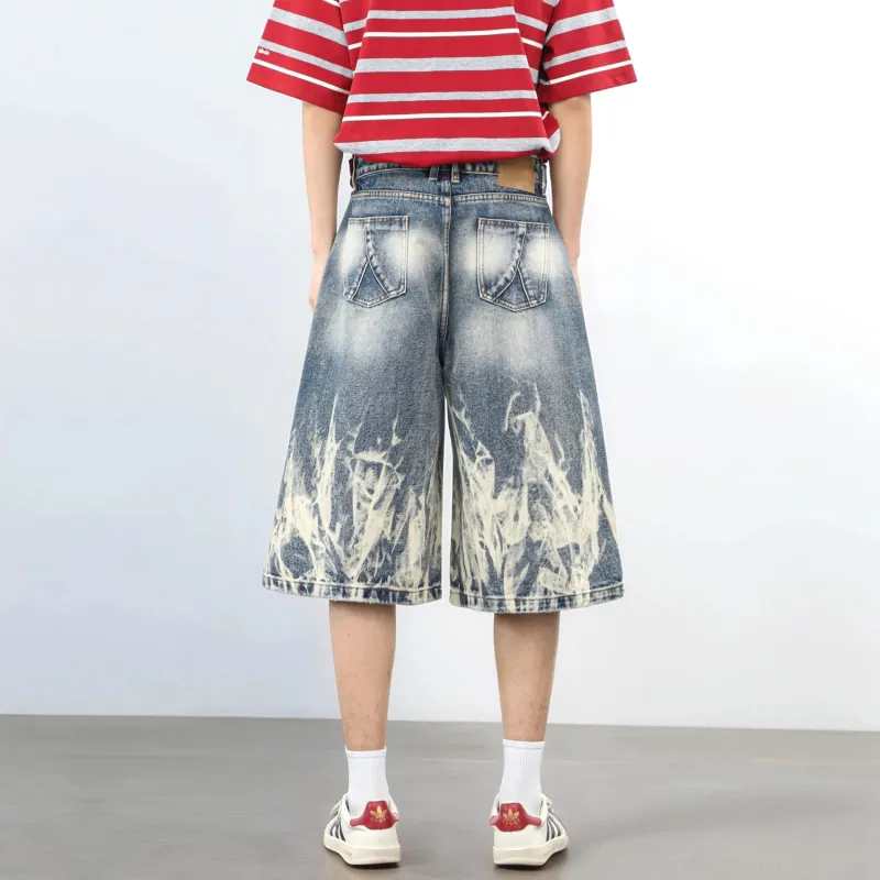 A02 Denim Shorts Unisex Blue-1