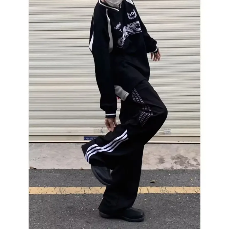 A02 Casual Pants Unisex Black-5