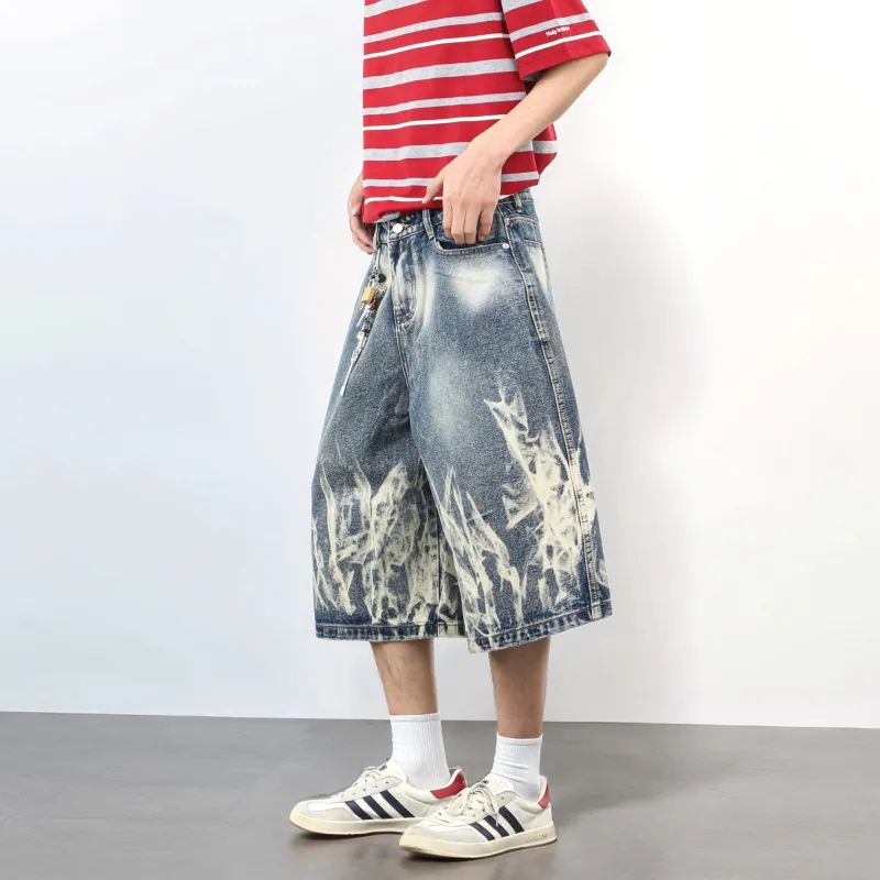 A02 Denim Shorts Unisex Blue-2