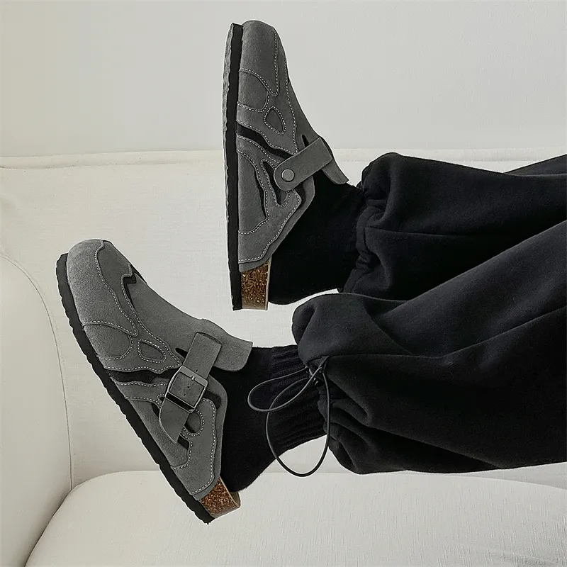 15 MINS Rubber Sole Stitching Abrasion Resistant Slip Resistant Closed Toe Slippers Unisex-13