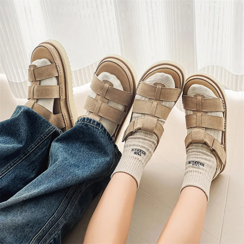 15 MINS Beach Sandals Unisex Apricot-4
