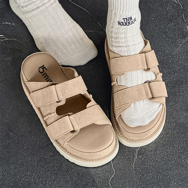 15 MINS Stitching Slip Resistant Abrasion Resistant Slide Slippers Unisex-2