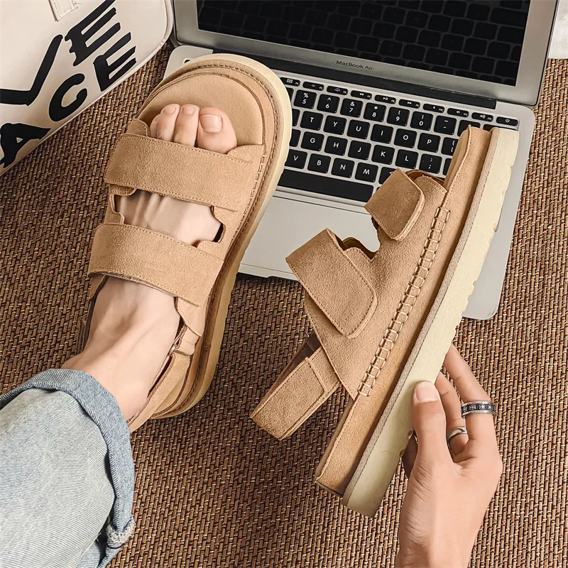 15 MINS Beach Sandals Unisex Khaki-4