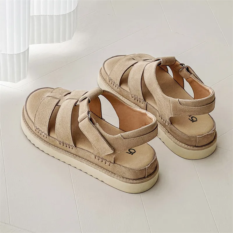 15 MINS Beach Sandals Unisex Apricot-2