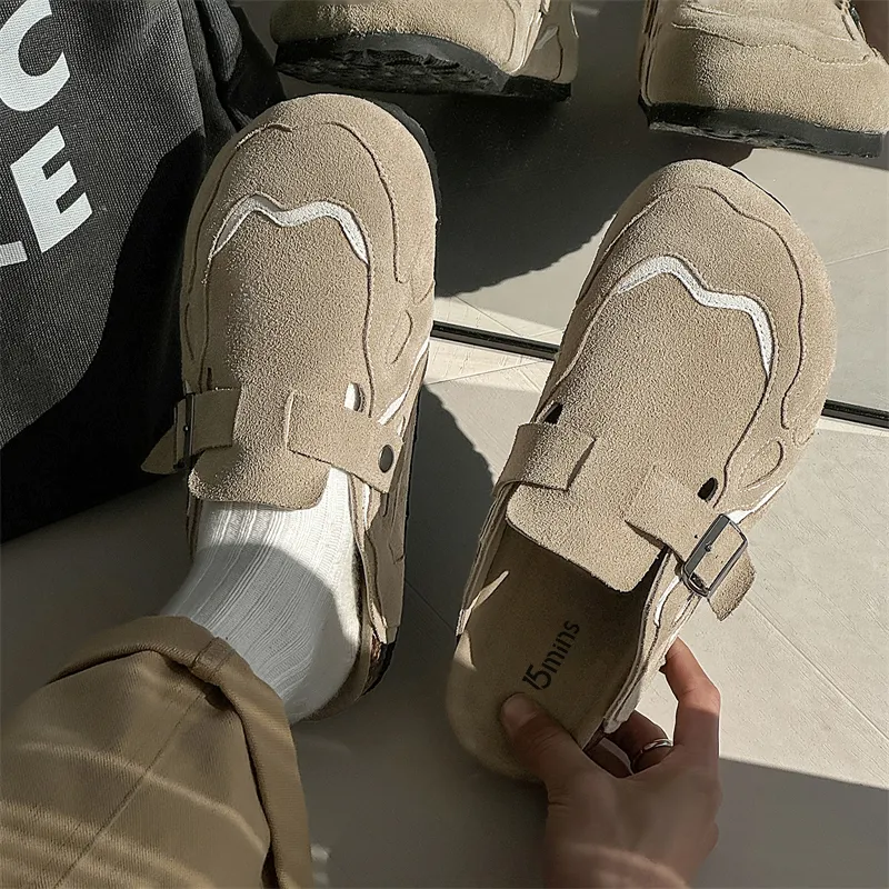 15 MINS Rubber Sole Stitching Abrasion Resistant Slip Resistant Closed Toe Slippers Unisex-3