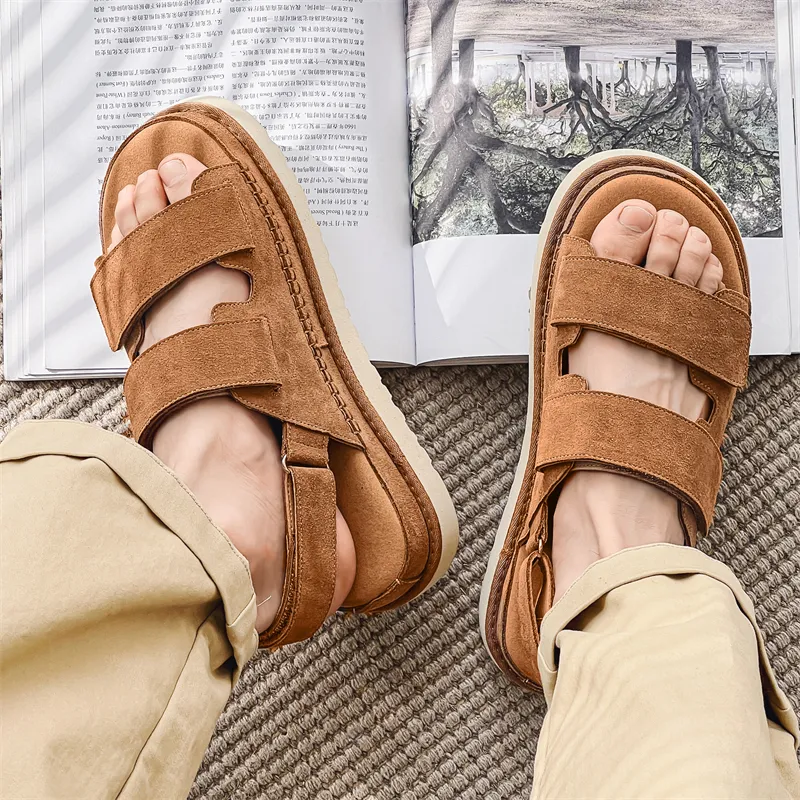 15 MINS Beach Sandals Unisex Khaki-9