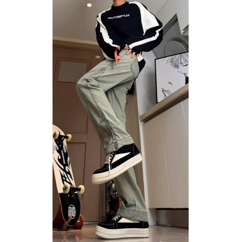 MORii Cargo Pants Unisex Olive Green-5