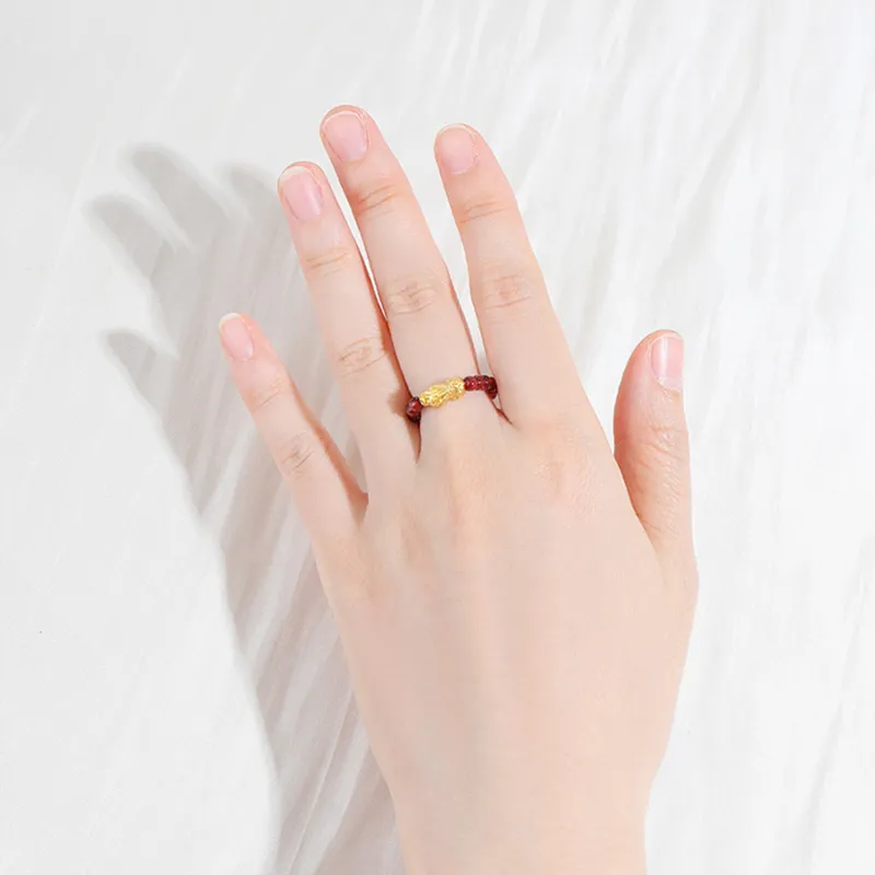BOVLSA Natural Garnet Colored Gemstone Rings Unisex-1