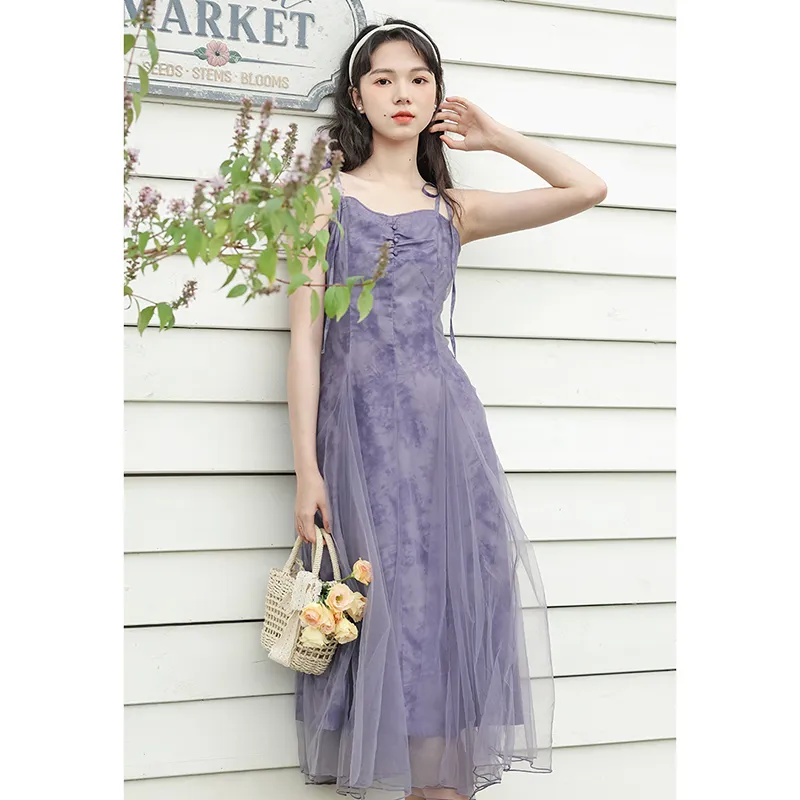 Meanalot Slip Dresses Women's Light Purple-2