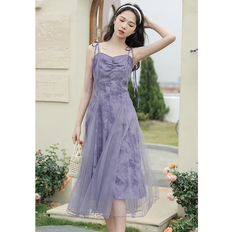Meanalot Slip Dresses Women's Light Purple-6